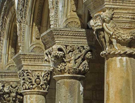 Columns at the Rector's Palace in Dubrovnik