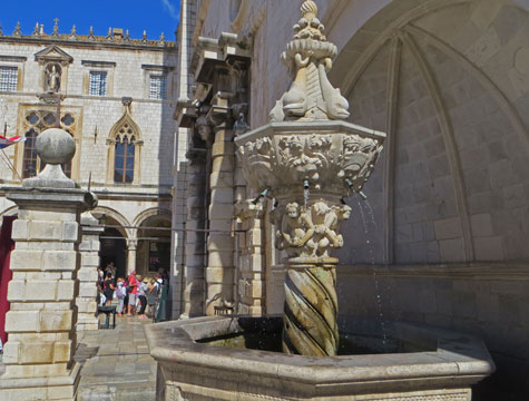 Small Onofrio's Fountain in Dubrovnik Croatia